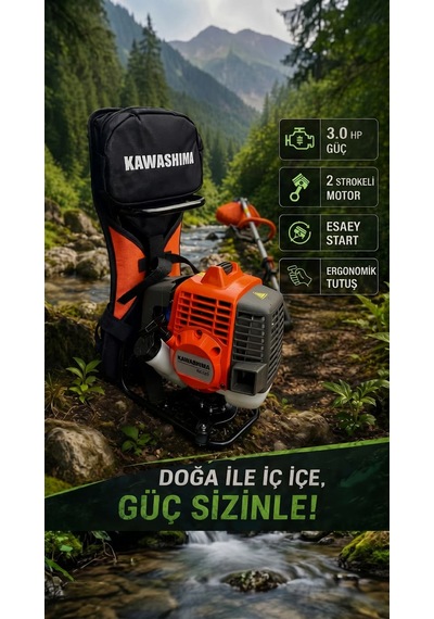 Bg530 Profesyonel Sırt Tırpanı Husqvarna Kasa - 3.0 Hp Şengün Motor