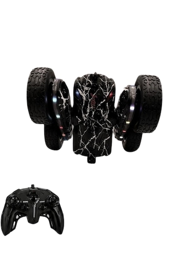 Oyuncak Led Işıklı 360 Akrobat Uzaktan Kumandalı Araba Şarjlı 4x4 Off Road Dublör Oyuncak Araba Siyah