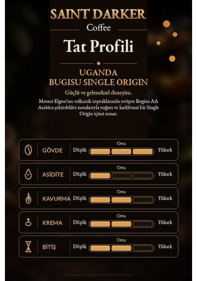 Saint Darker Bugisu %100 Arabica Filtre Kahve 1 KG