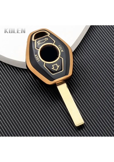 Bmw X3 X5 Z3 Z4 3 5 7 Serisi E38 E39 E46 E83 Anahtar Kılıfı Siyah/gold