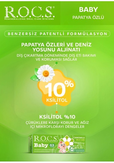 Baby Diş Macunu 0-3 Yaş 35 Ml Papatya