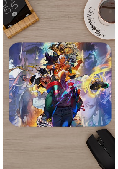 Street Fighter Kaymaz Dikişli Kauçuk Oyuncu Mousepad V3 - 22x18 Gaming Mouse Pad Fare Altlığı