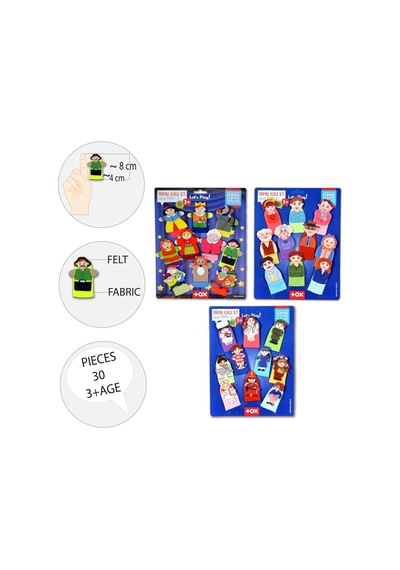 3 Set 30 Parça Tox Masal Kahramanları Aile Bireyleri ve Meslek