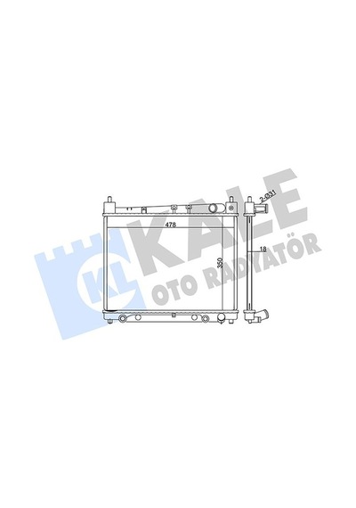Kale 365900 Radyatör Yarıs- yarıs Verso Al/pl/brz 350x478x16 1640021080- 1640021060- 1640021120