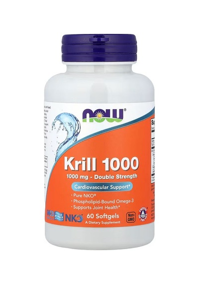 Now Foods Krill Oil Omegas & Fish Oils Epa Dha 1000 1,000 Mg 60 Softgels