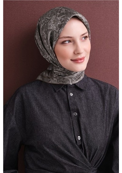 Armine İpek Eşarp 2027 Kış - 9609-08 Vizon Sura