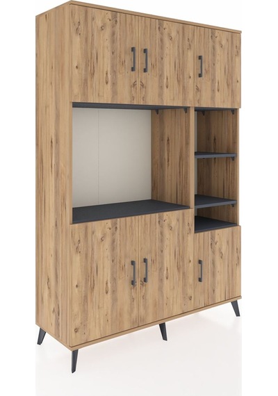 Hyperion Dolap 10 Raflı 6 Kapaklı 132x44x195 Çam-çam/antrasit Çam Hyperion Dolap 10 Raflı 6 Kapaklı 132x44x195 Çam-çam/antrasit Çam