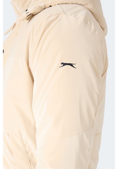 Slazenger Grım Erkek Çıkarılabilir Kapişonlu Bej Mont & Kaban Bej