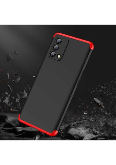 Oppo A74 4g Kılıf Zore Ays Kapak Siyah-Gri