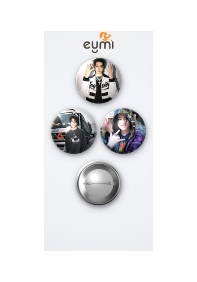 Lngshot Kpop Grubu Louis 3'lü Metal Rozet Seti 58mm İğneli Buton Çanta Yaka Rozeti Çok Renkli