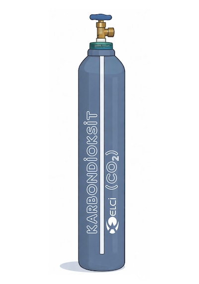R744 Klima Gazı Co2 Karbondioksit 10lt Tüp 7,5kg Klima Gaz Dolum Cihazları İçin Özel