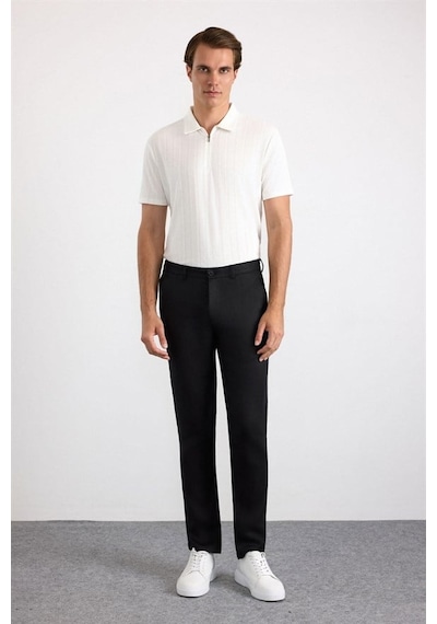 Süvari Siyah Regular Düz Normal Bel Jogger Pantolon Pn2020500763-s09