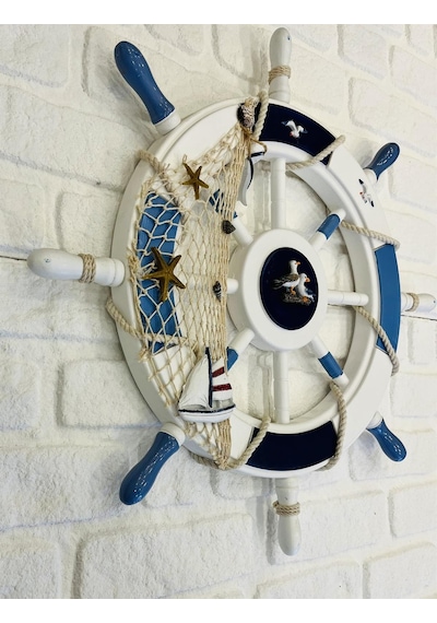 AHŞAP MARTILI YELKENLİ DÜMEN DUVAR DEKORU (60 CM)