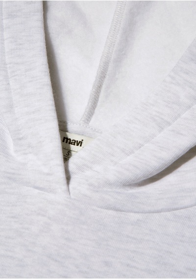 Mavi - Kapüşonlu Gri Basic Sweatshirt 167299-85438 Gri