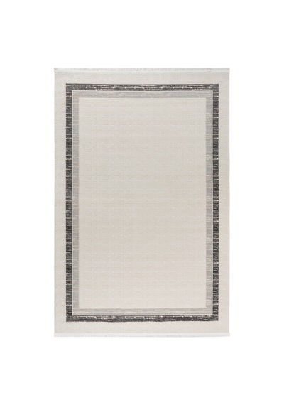 Badelya Home Krem Gri 7107 Modern Desen Doğal Taban Saçaklı Salon Koridor Mutfak Çocuk Oturma Odası Halı Yolluk 7107krem-gri