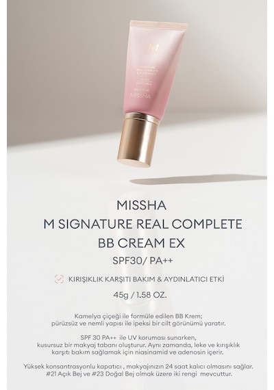 Missha Signature Real Complete BB Cream Hassas Ciltler İçin BB Krem SPF25/PA++ No: 23 45 G