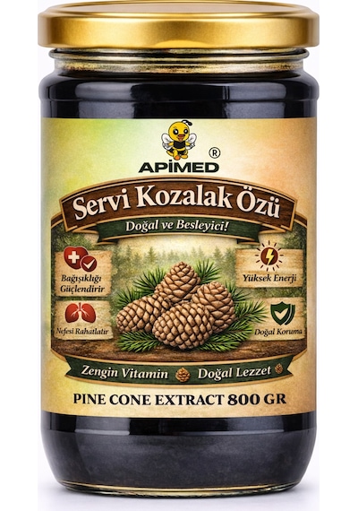 Servi Kozalak Özü 800 Gr Ve Su Bazlı Propolis 20ml %100 Doğal Katkısız Çam Kozalağı Özü Yoğun Kıvam