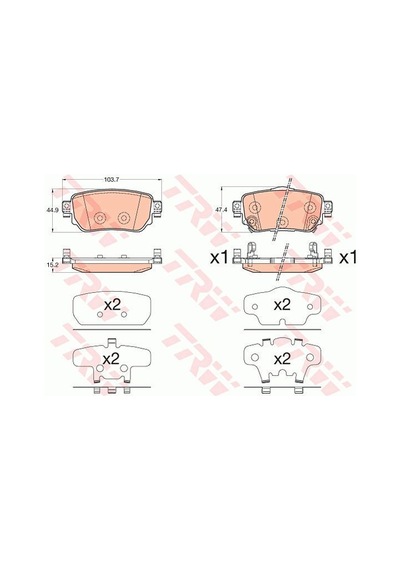Nissan Qashqai J11 Arka Fren Balatası 2014-2021 Trw