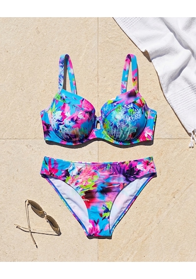 Büyük Beden Kaplı Telli Çiçek Desenli Çapraz Göğüs Tasarımlı Ayarlanabilir Askılı Kadın Bikini Takımı Büyük Beden Kaplı Telli Çiçek Desenli Çapraz Göğüs Tasarımlı Ayarlanabilir Askılı Kadın Bikini Takımı