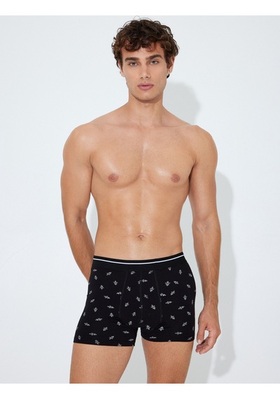 Koton 3'lü Boxer Seti Slogan Baskılı Çok Renkli Pamuklu Yeşil 5wlm90016mk Yeşil
