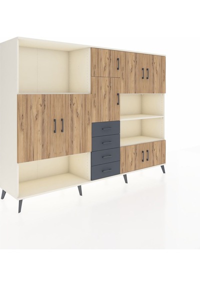 Hyperion Dolap 9 Raflı 4 Çekmeceli 8 Kapaklı 220x44x163 Aytaşı-ça Aytaşı-çam/antrasit Hyperion Dolap 9 Raflı 4 Çekmeceli 8 Kapaklı 220x44x163 Aytaşı-ça Aytaşı-çam/antrasit