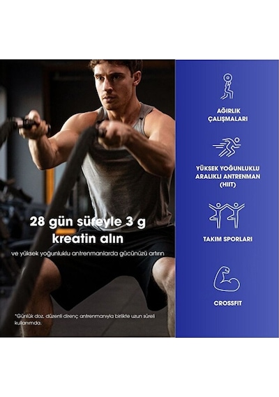 Kreatin Seti Blue Raspberry Aromalı Ve Aromasız 55 Servis Mikronize Toz