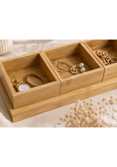 Bambu 3 Bölmeli Çok Amaçlı Organizer