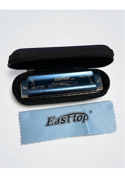 Easttop Blues Diatonic 10 Delikli Ağız Mızıkası T008k Mavi