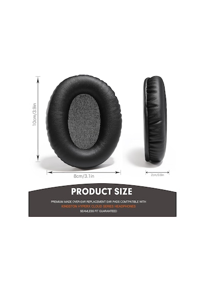 Kingston Hyperx Cloud Iı / Cloud 2 / Cloud 1 İçin Profesyonel Suni Deri Yedek Yastıklar, Daha F