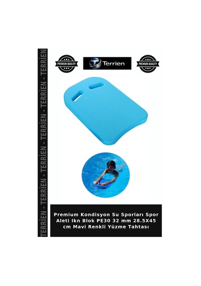 Premium Kondisyon Su Sporları Spor Aleti Ikn Blok Pe30 32 Mm 28.5x45 Cm Mavi Renkli Yüzme Tahtası