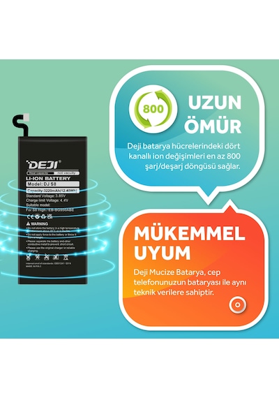 Samsung Galaxy Uyumlu S8 Batarya Mucize Batarya Deji 3220mah
