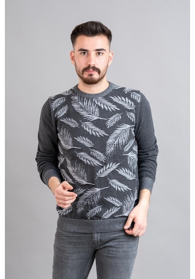 San&Fa Regular Fit Desenli Erkek Triko Kazak