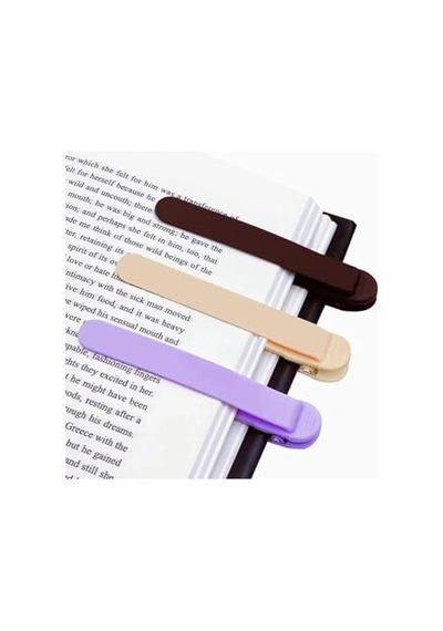 Ayrex 3 Adet Otomatik Kitap Ayracı Silikon, Okumak Için Kitap Işaretleri Akıllı Ayraç