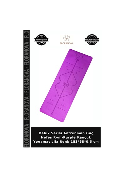 Delux Serisi Antrenman Güç Nefes Rym-purple Kauçuk Yogamat Lila Renk 183 68 0,5 Cm