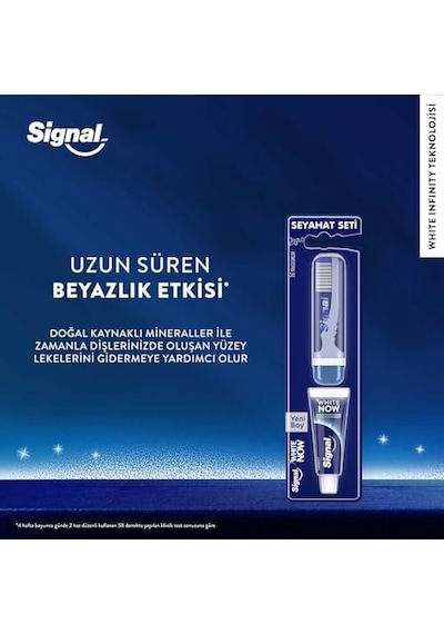 White Now Diş Macunu 14 Ml + Diş Fırçası Seyahat Seti Açık Ahşap