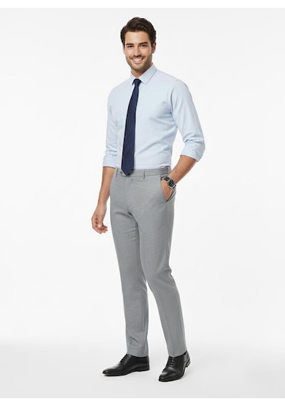 Presto Erkek Slimfit Armürlü Pantolon Gri 3194-050 Gri