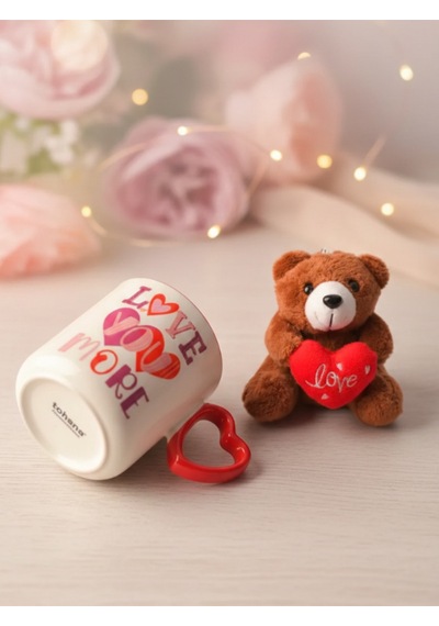 Ayıcık Peluş Anahtarlıklı Porselen Kupa Diğer