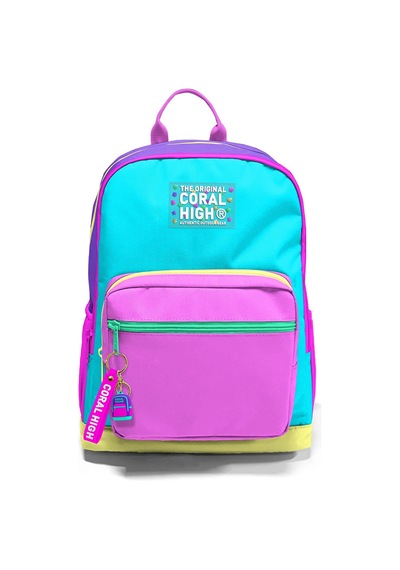 Coral High Çok Renkli Okul Sırt Çantası 23676 Pembe