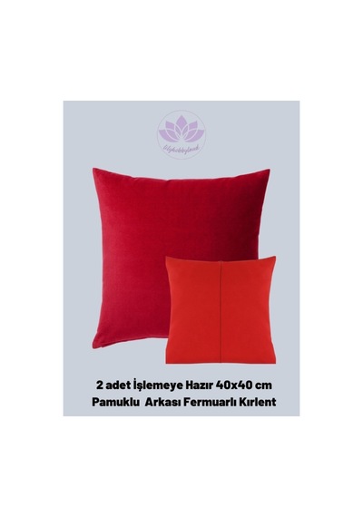 Punch-panç Kırlent Işleme Setii Tüm Malzemeleri Ile Birlikte Renk Kırmızı 2 Adet - 521794724