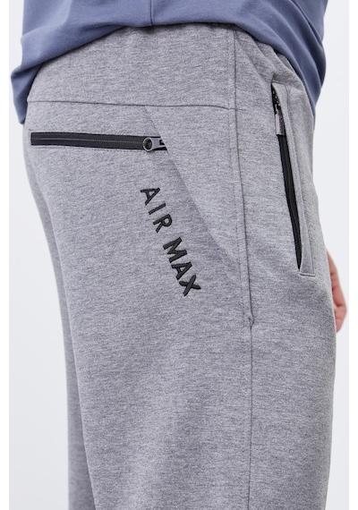 Tommy Life Gri Melanj Fermuar Cepli Dar Kalıp Jogger Erkek Eşofman Alt - 84343 GB MELANJ