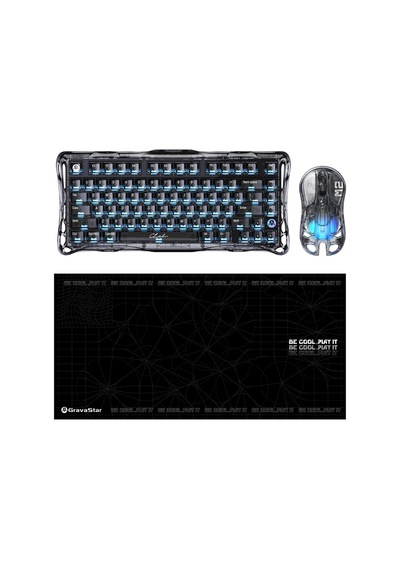 Gravastar Mercury V75 Lite Kablolu Rgb Işıklı Manyetik İngilizce Q Gaming Klavye, M2 Kablosuz Optik