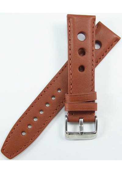 Bizon Kiremit Kahverengi Taba Gerçek Deri Saat Kordonu 24mm Kayış