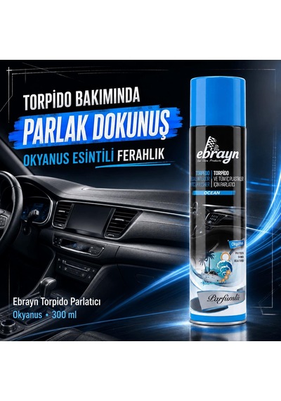 Universal Araç İçi Torpido Ve Tüm Araç İçi Plastikler İçin Parlatıcı Sprey - Parfümlü Okyanus 300 Ml