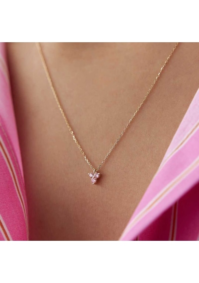 Tria Pembe Minimal Kolye Sarı