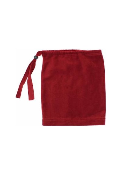 Erkek Polar Boyunluk Bere Kırmızı Bandana Bisiklet Boyunluk Siyah