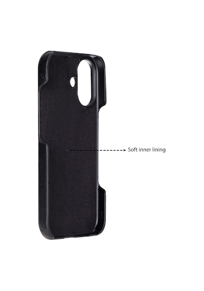 Bloomcase Ultimate Jacket Obsidian Black Apple Uyumlu iPhone 17 6.3" Hakiki Deri Kılıf Siyah