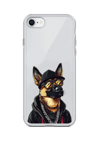 Apple Uyumlu iPhone 7 Şeffaf Kılıf Cool Köpek Tasarımlı