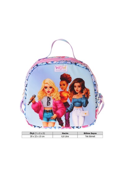 Wow Generation Music Desenli Lila Renkli Kız Çocuk Isı Yalıtımlı Okul Beslenme Çantası - W6045