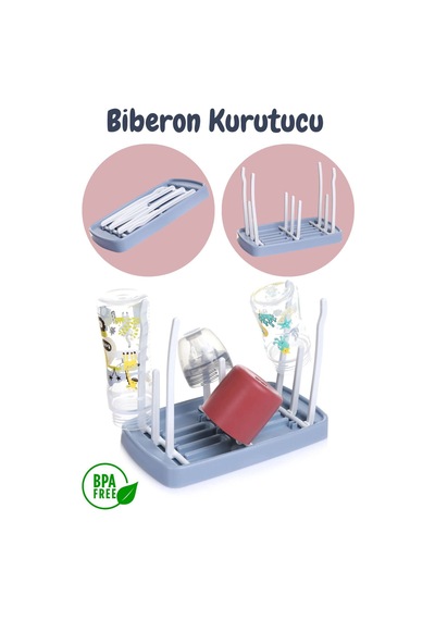Katlanabilir Biberon Ve Mama Kabı Kurutucu Mavi