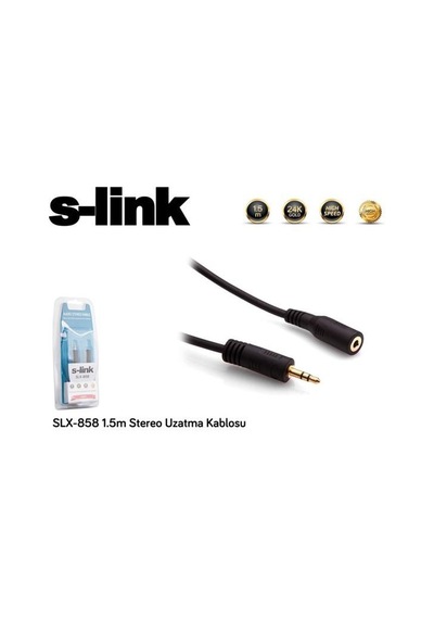 S-link Slx-858 1.5m Stereo Uzatma Kablosu